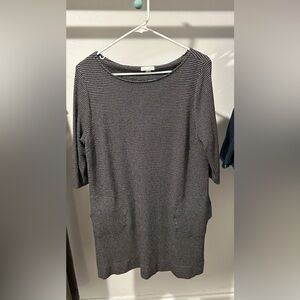 J. Jill Black and White  3/4 Sleeves dress